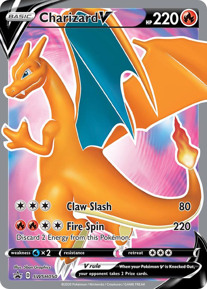 Compra Charizard V #SWSH050 - Sword & Shield Promo disponible en El Salvador en UniversoTCG