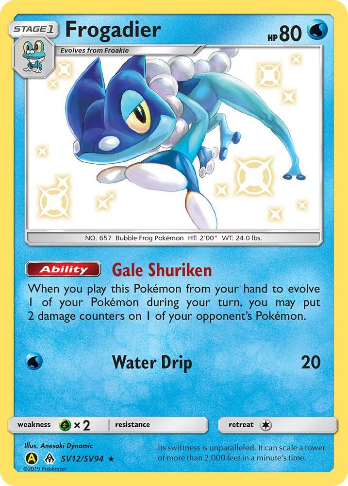 Compra Frogadier Shiny #SV12/SV94 - Hidden Fates disponible en El Salvador en UniversoTCG