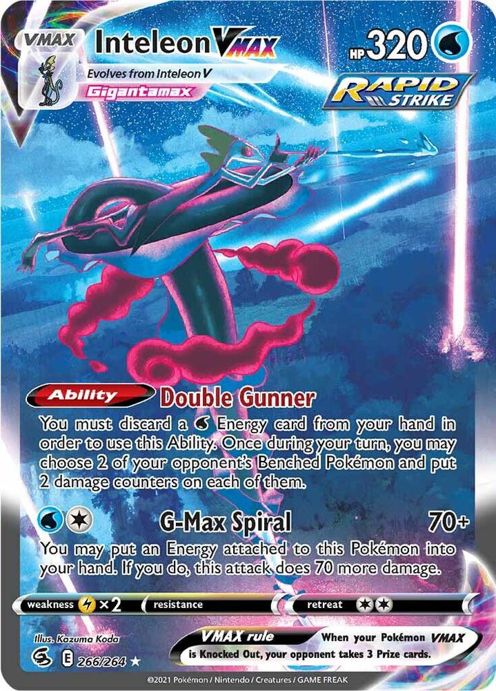 Compra Inteleon VMAX Alternate Art Secret #266/264 - Fusion Strike disponible en El Salvador en UniversoTCG