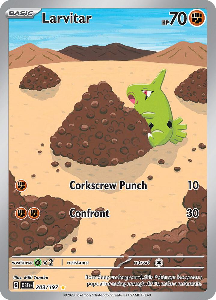 Compra Larvitar IR #203/197 - Obsidian Flames disponible en El Salvador en UniversoTCG