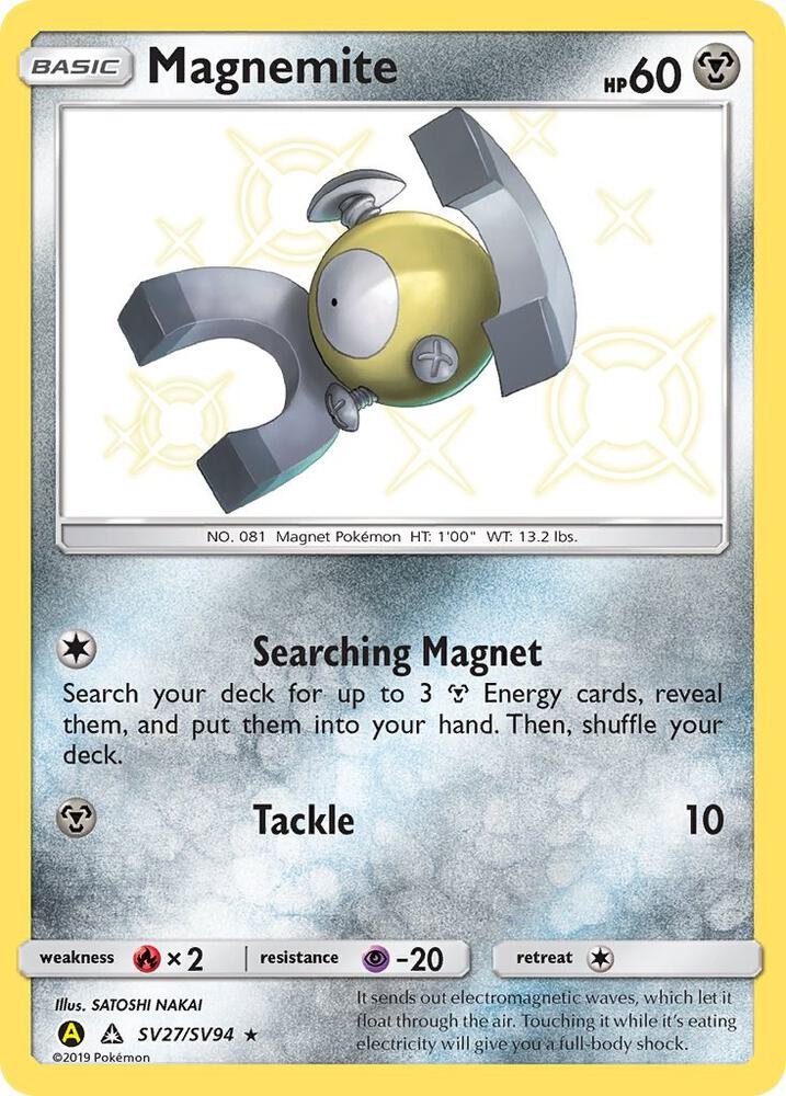 Compra Magnemite Shiny #27/94 - Hidden Fates disponible en El Salvador en UniversoTCG
