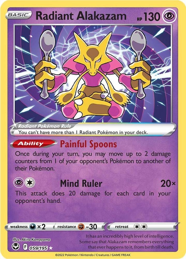 Compra Radiant Alakazam #59/195 - Silver Tempest disponible en El Salvador en UniversoTCG