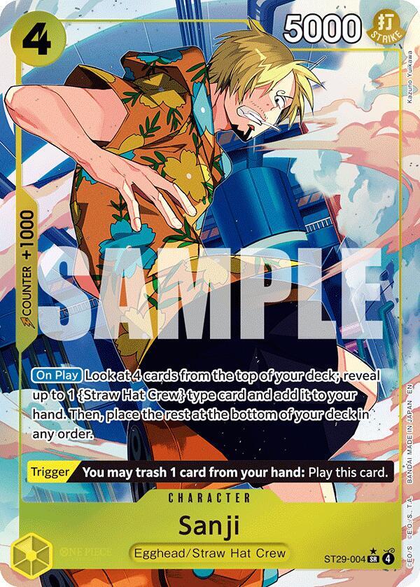 Compra Sanji (Full Art) #ST29-004 - Starter Deck 29: Egghead disponible en El Salvador en UniversoTCG
