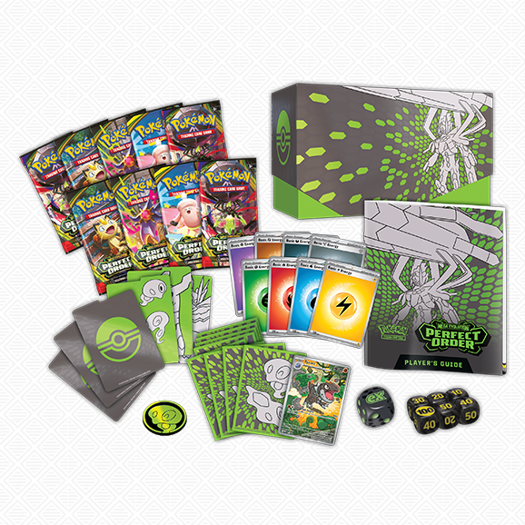 Pokémon Perfect Order Elite Trainer Box sellada disponible en El Salvador