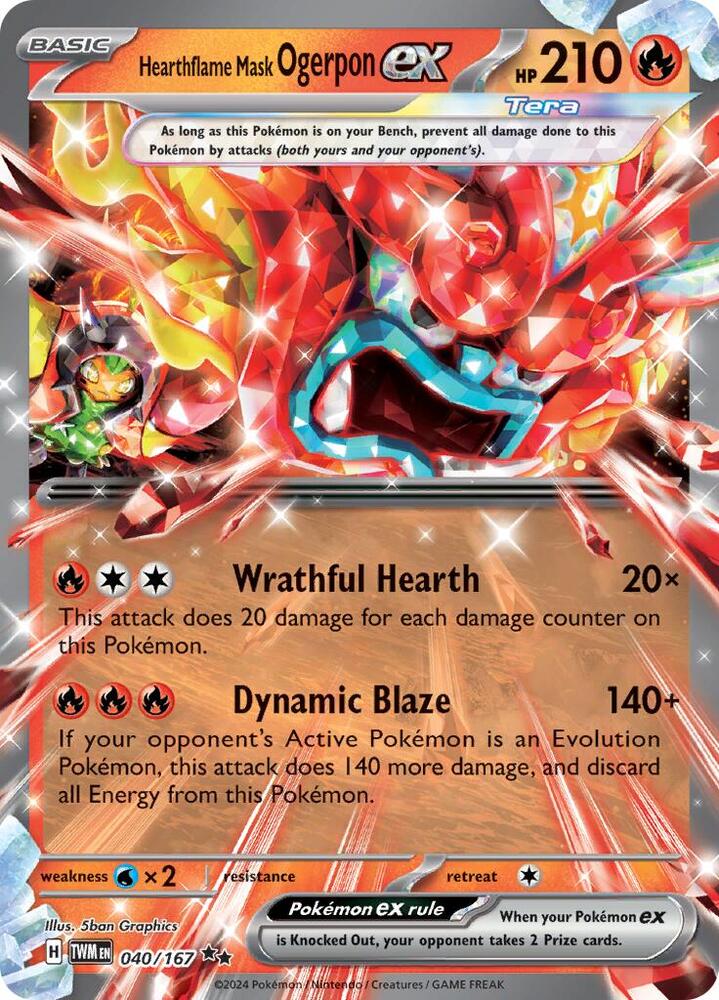Hearthflame Mask Ogerpon Ex #40/167 - Twilight Masquerade