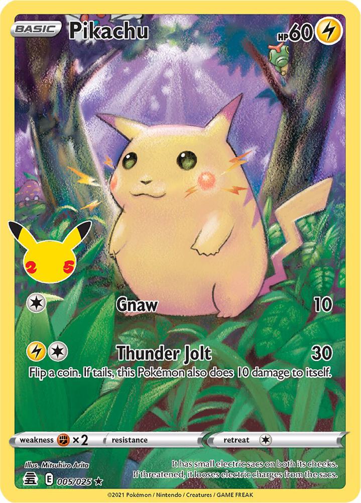 Pikachu #5/25 - Celebrations 25