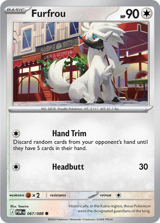 Furfrou Reverse Holofoil #67/88 - Perfect Order