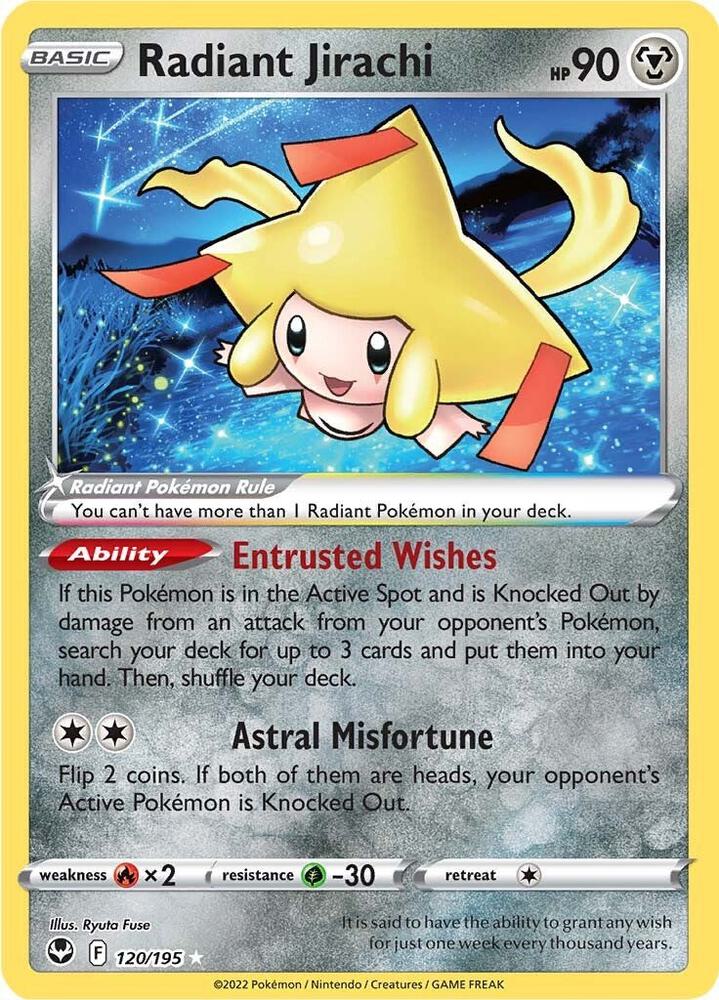 Radiant Jirachi #120/195 - Silver Tempest