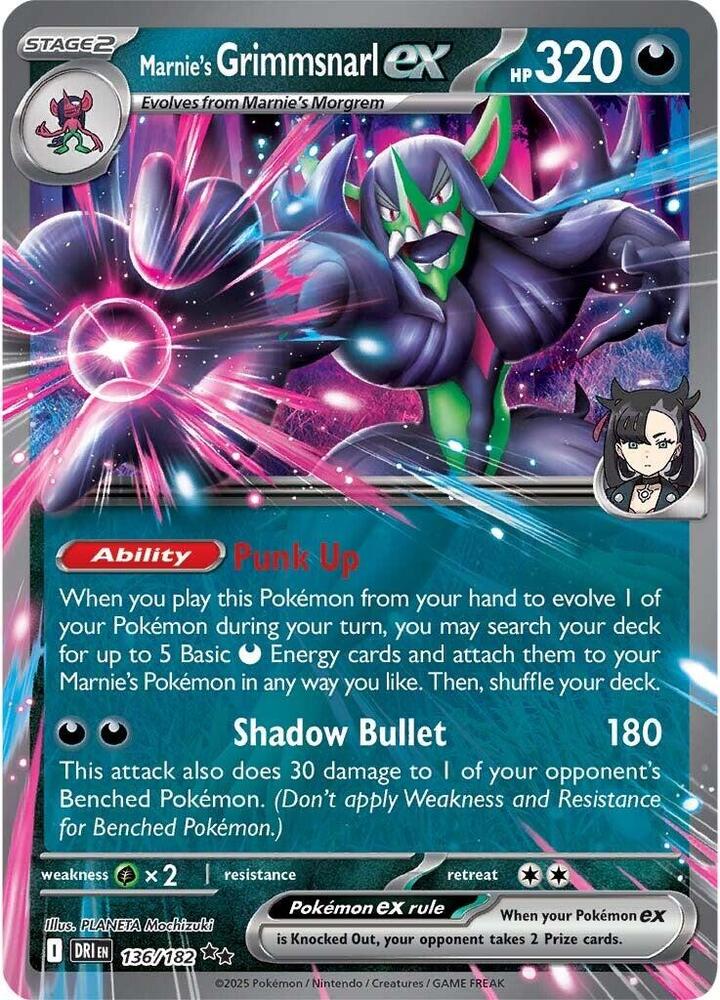 Marnie Grimmsnarl ex #136/182 - Destined Rivals
