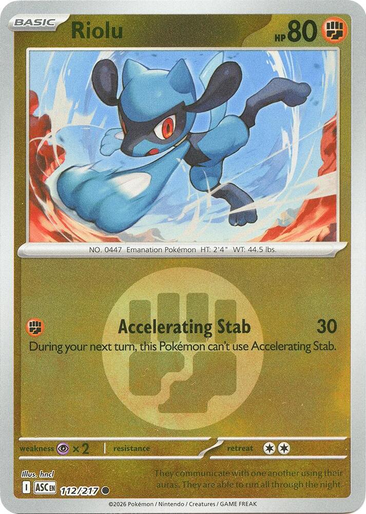 Riolu Energy Symbol Pattern en español #112/217 - Ascended Heroes