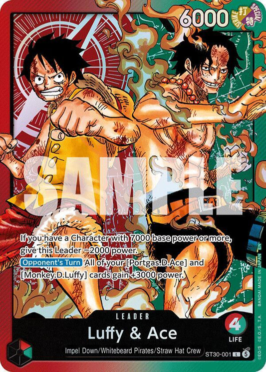 Luffy & Ace ST30-001, líder usado en el torneo