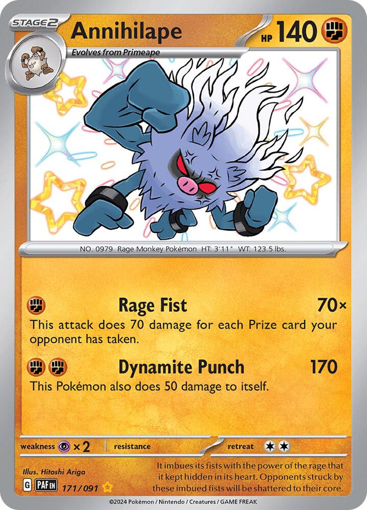 Compra Annihilape Shiny #171/91 - Paldean Fates disponible en El Salvador en UniversoTCG 
