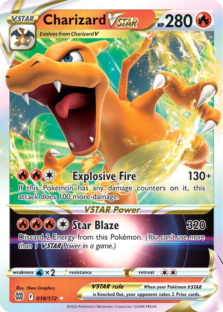 Compra Charizard Vstar #18/172 - Brilliant Stars disponible en El Salvador en UniversoTCG 
