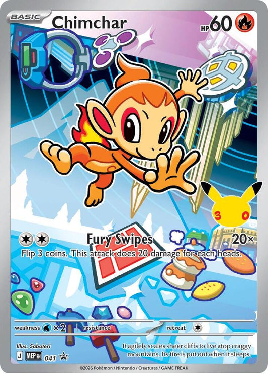 Compra Chimchar 30 aniversario - Mega Evolution Promo disponible en El Salvador en UniversoTCG 