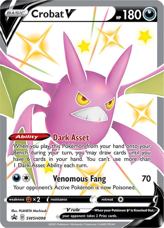 Compra Crobat V Shiny - Sword & Shield Promo disponible en El Salvador en UniversoTCG 