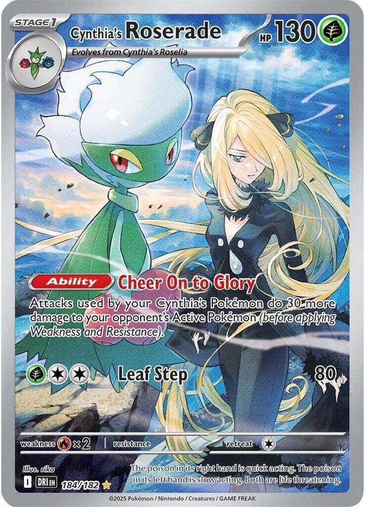 Cynthia's Roserade IR #184/182 - Destined Rivals disponible en El Salvador en UniversoTCG 