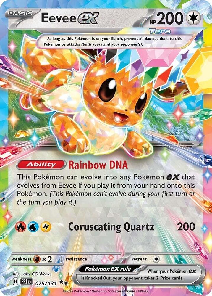 Compra Eevee Ex #75/131 - Prismatic Evolutions disponible en El Salvador en UniversoTCG 