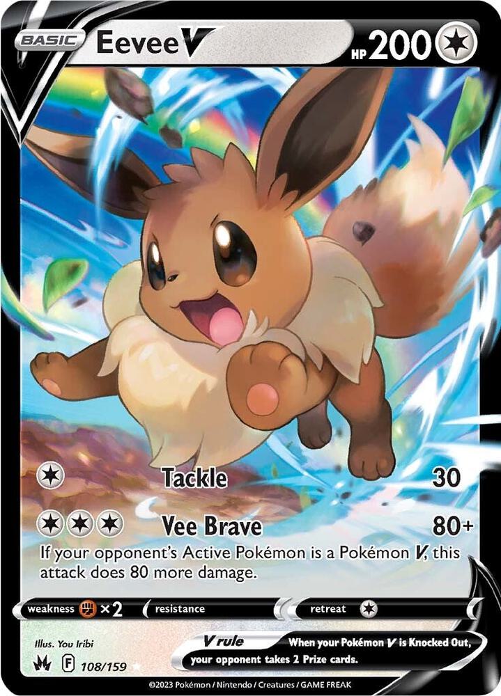 Compra Eevee V #108/159 - Crown Zenith disponible en El Salvador en UniversoTCG 