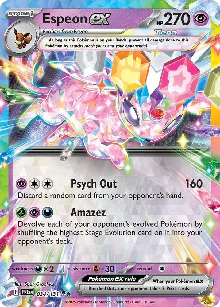Compra Espeon Ex #34/131 - Prismatic Evolutions disponible en El Salvador en UniversoTCG 