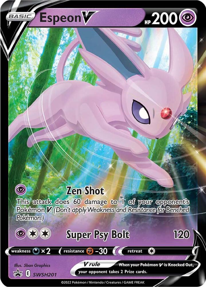Compra Espeon V SWSH201 - Sword & Shield Promo disponible en El Salvador en UniversoTCG 
