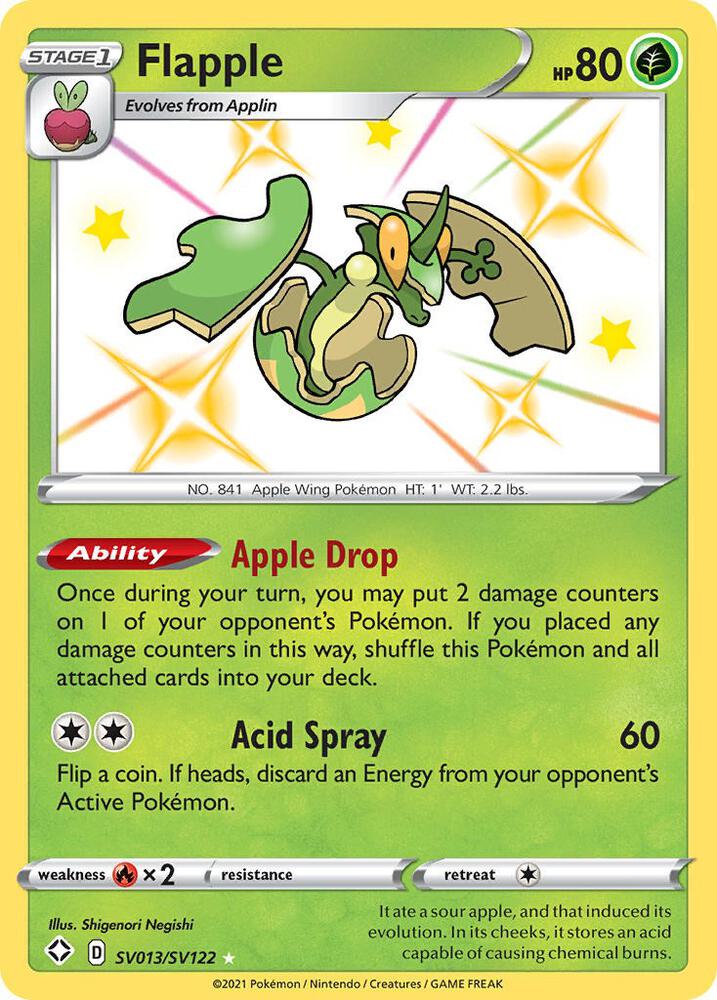 Compra Flapple Shiny #SV013/SV122 - Shining Fates disponible en El Salvador 
