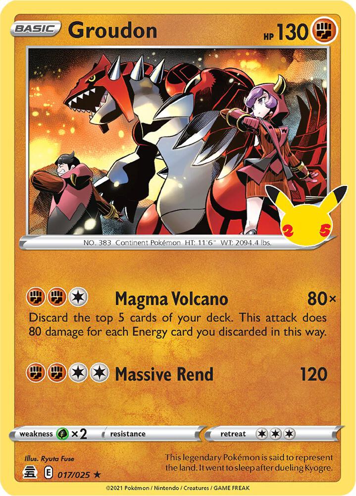 Compra Groudon #17/25 - Celebrations 25 disponible en El Salvador en UniversoTCG 