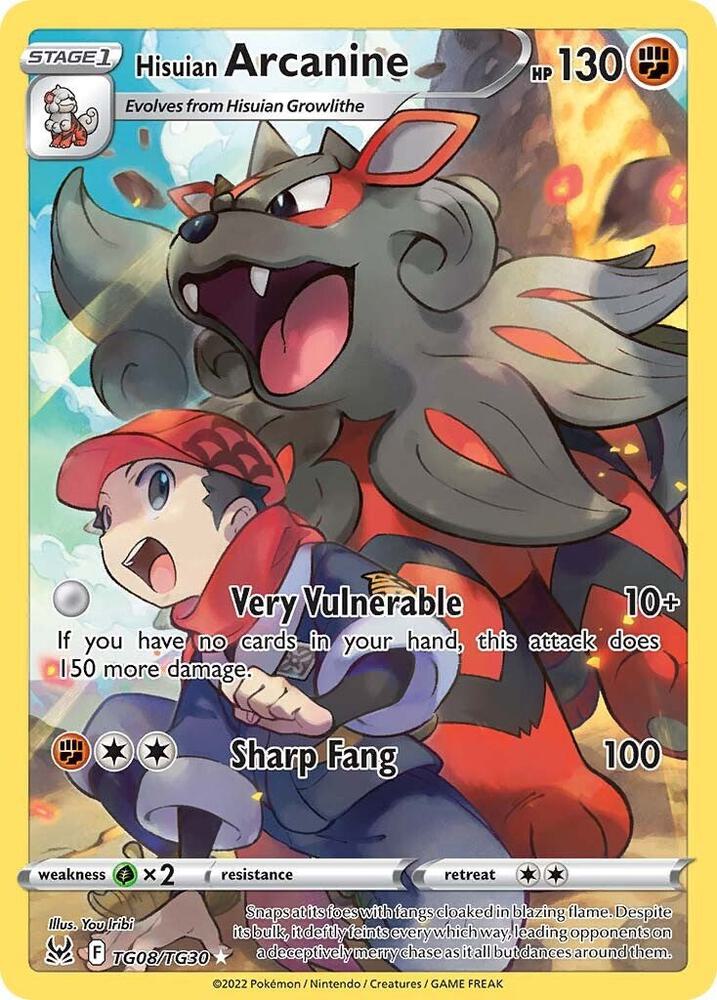 Compra Hisuian Arcanine Trainer Gallery #TG08/TG30 - Lost Origin disponible en El Salvador en UniversoTCG 