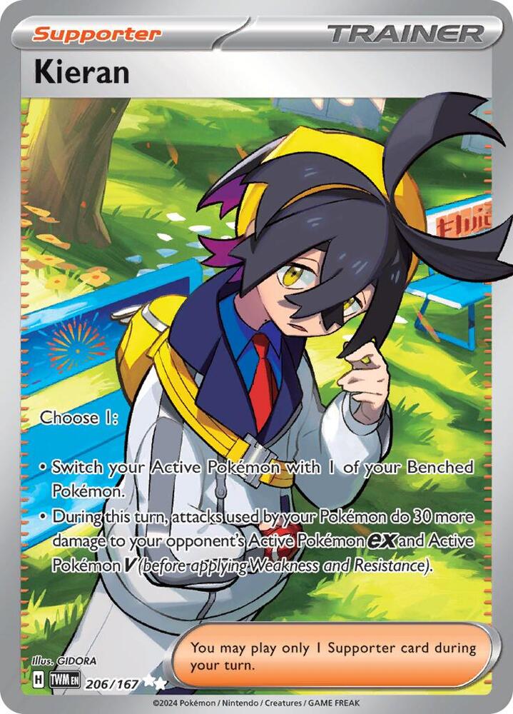 Compra Kieran FA #206/167 - Twilight Masquerade disponible en El Salvador en UniversoTCG 