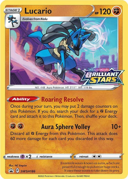 Compra Lucario Stamp - Sword & Shield Promo disponible en El Salvador en UniversoTCG 