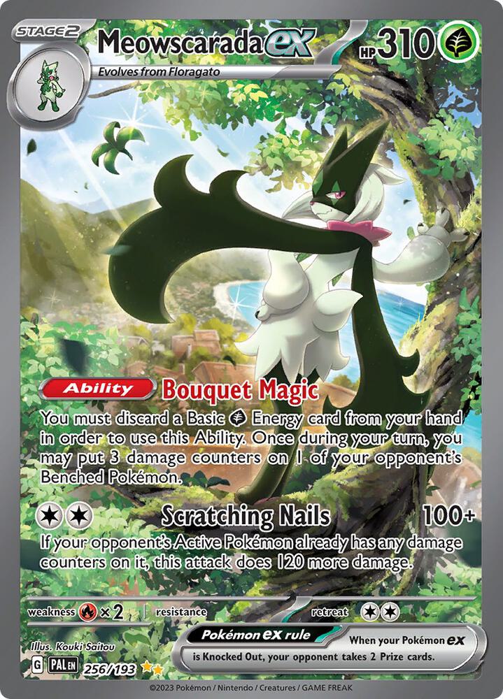 Compra Meowscarada Ex SIR #256/193 - Paldea Evolved disponible en El Salvador en UniversoTCG 