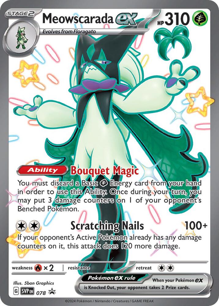 Compra Meowscarada Ex Shiny - Scarlet & Violet Promo disponible en El Salvador en UniversoTCG 