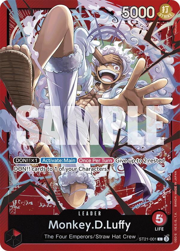 Compra Monkey.D.Luffy #ST21-001 - Starter Deck EX: Gear 5 disponible en El Salvador en UniversoTCG 