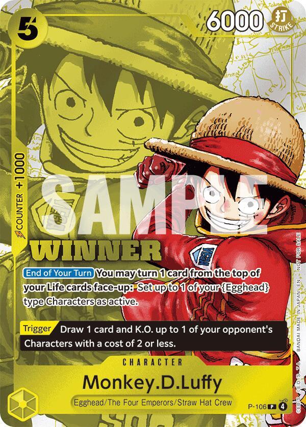Compra Monkey.D.Luffy Winner Pack 2026 Vol.2 - One Piece Promotion disponible en El Salvador en UniversoTCG 