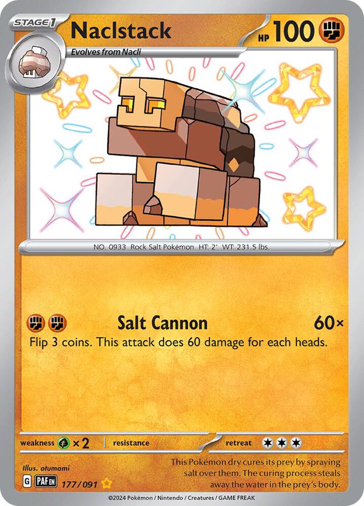 Compra Naclstack Shiny #177/91 - Paldean Fates disponible en El Salvador en UniversoTCG 
