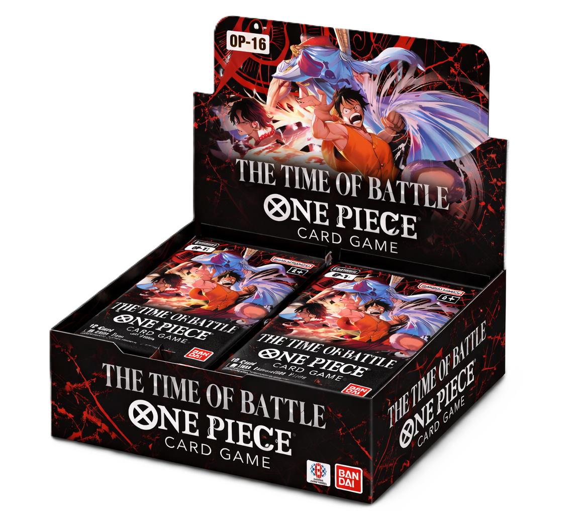 One Piece card game packaging with character illustration on a white background