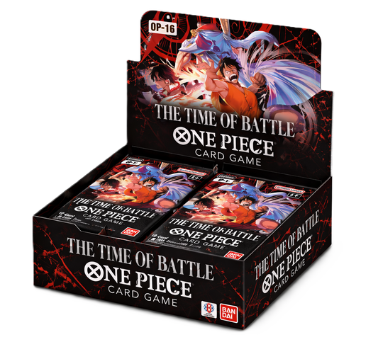 One Piece card game packaging with character illustration on a white background