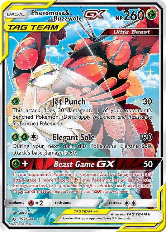 Compra Pheromosa & Buzzwole GX Alternate Full Art #192/214 - Unbroken Bonds disponible en El Salvador en UniversoTCG 