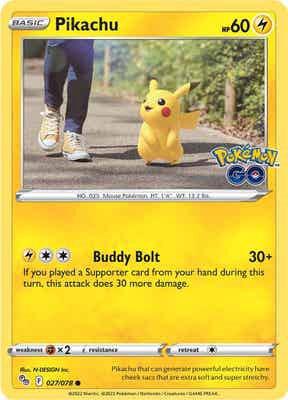Compra Pikachu Reverse Holofoil #27/78 - Pokemon GO disponible en El Salvador en UniversoTCG 