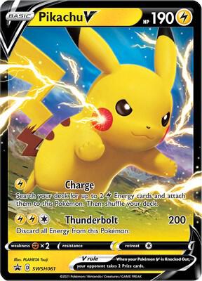 Compra Pikachu V #SWSH061 - Sword & Shield Promo disponible en El Salvador en UniversoTCG 