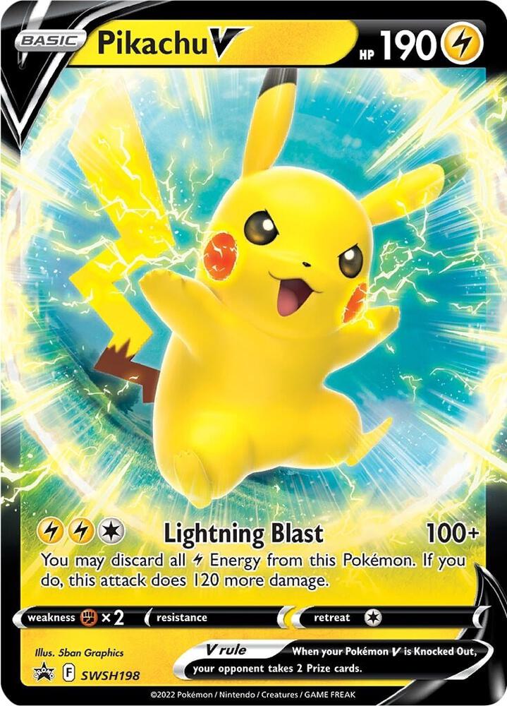 Compra Pikachu V #SWSH198 - Sword & Shield Promo disponible en El Salvador en UniversoTCG 