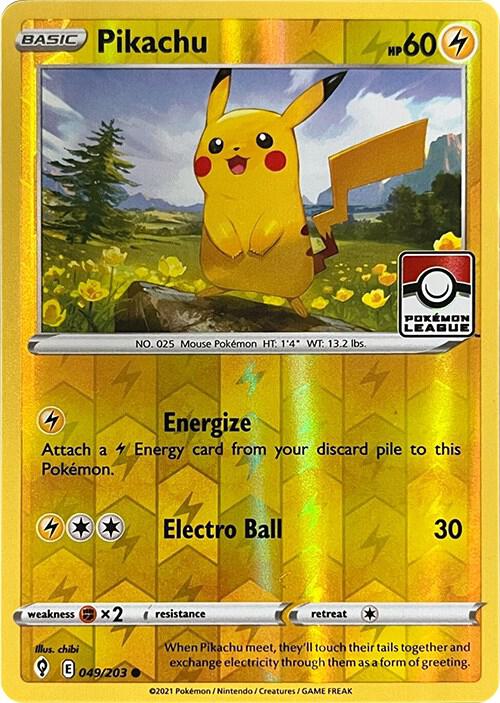 Compra Pikachu en español #49/203 - League & Championship disponible en El Salvador en UniversoTCG 
