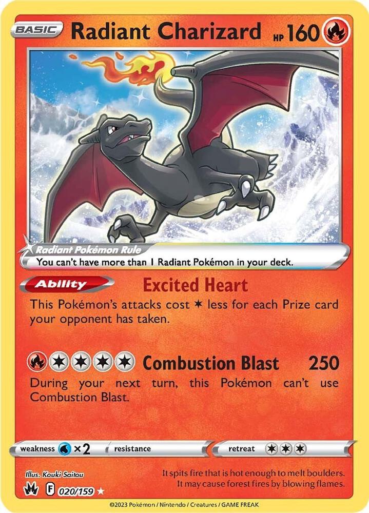 Compra Radiant Charizard #20/159 - Crown Zenith disponible en El Salvador en UniversoTCG 