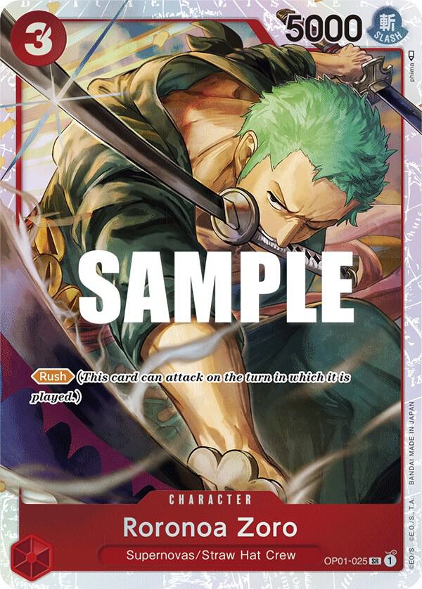 Compra Roronoa Zoro #Op01-025 disponible en El Salvador en UniversoTCG 