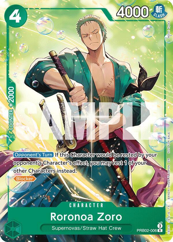Compra Roronoa Zoro Welcome Pack 2026 Vol.1 #PRB02-006 - One Piece Promotion disponible en El Salvador en UniversoTCG 