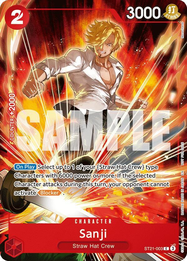 Compra Sanji Welcome Pack 2026 Vol.1 #ST21-003 - One Piece Promotion disponible en El Salvador en UniversoTCG 