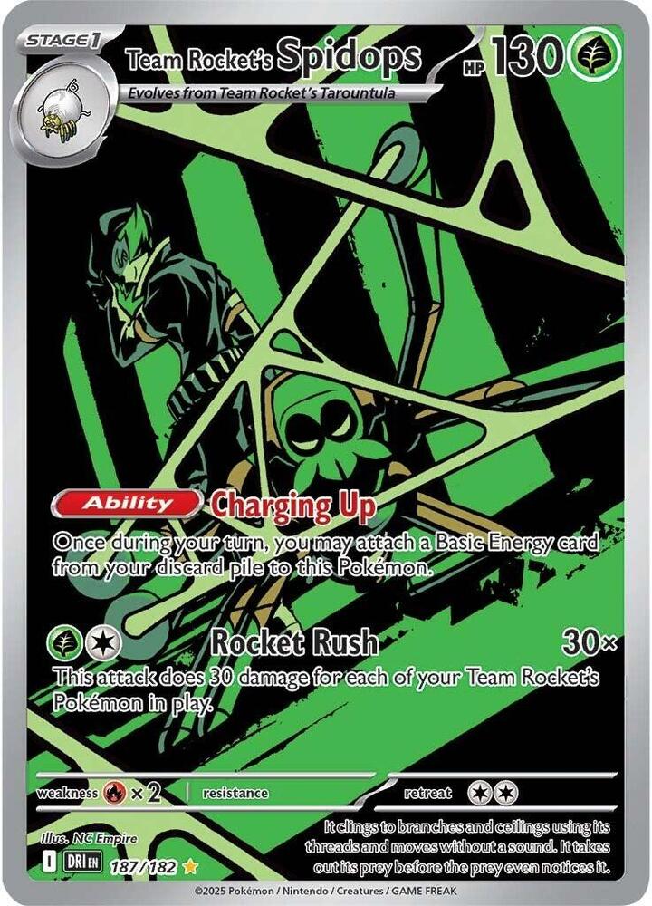 Compra Team Rocket's Spidops IR #187/182 - Destined Rivals disponible en El Salvador en UniversoTCG 