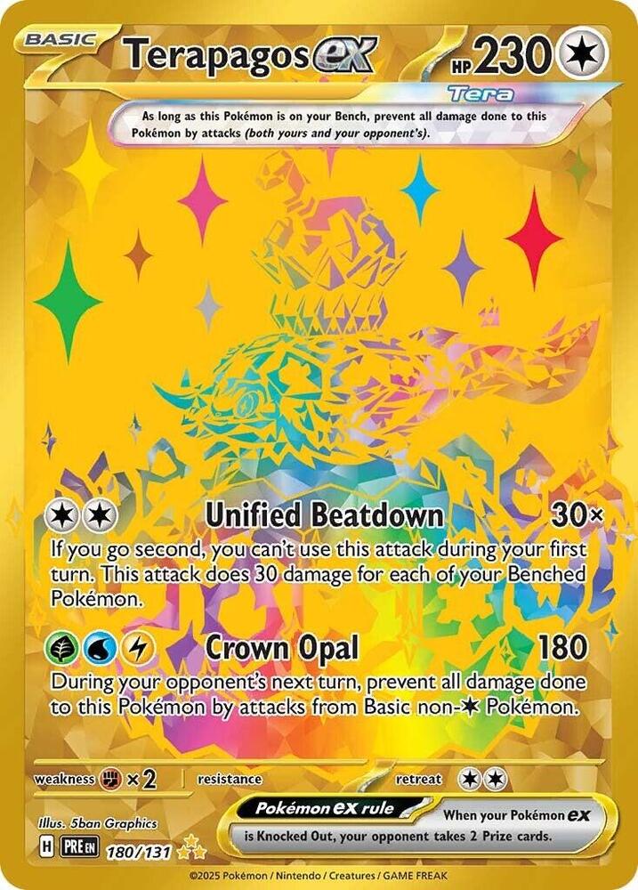 Compra Terapagos Ex Gold #180/131 - Prismatic Evolutions disponible en El Salvador en UniversoTCG 