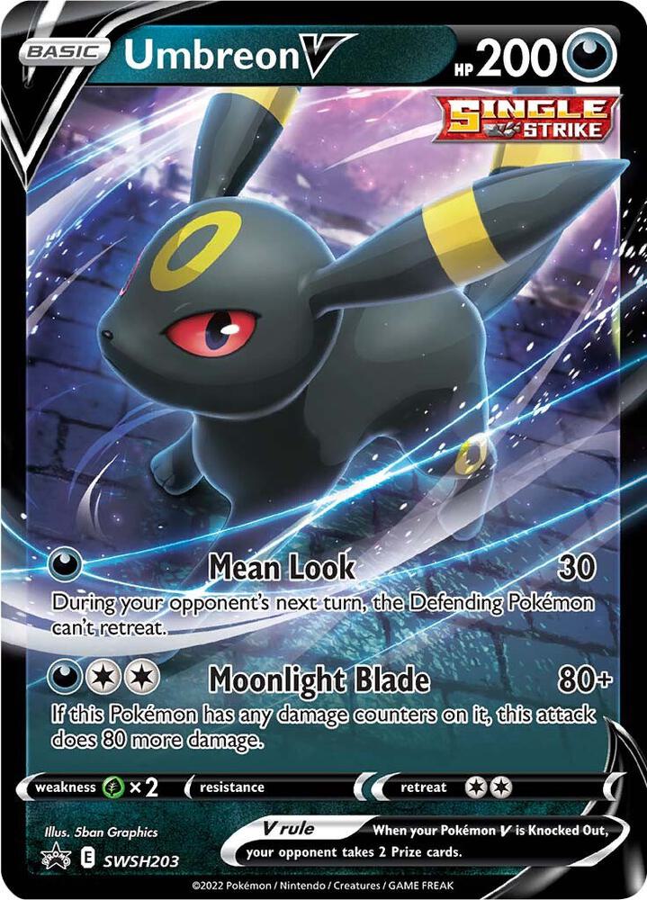 Compra Umbreon V #SWSH203 - Sword & Shield Promo disponible en El Salvador en UniversoTCG 