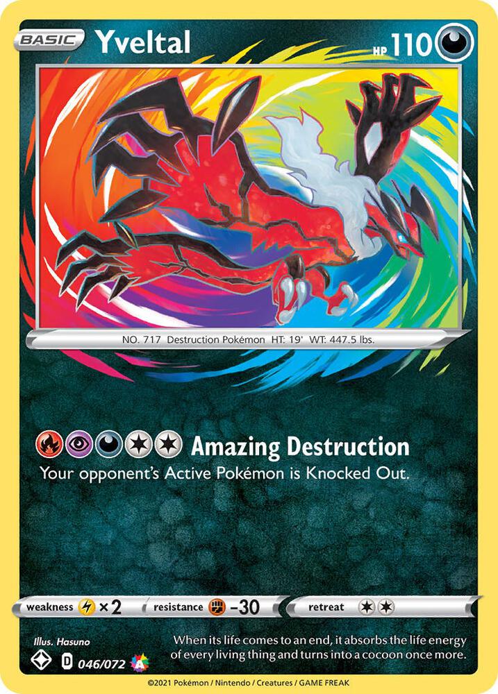 Compra Yveltal Amazing Rare #46/72 - Shining Fates disponible en El Salvador en UniversoTCG 