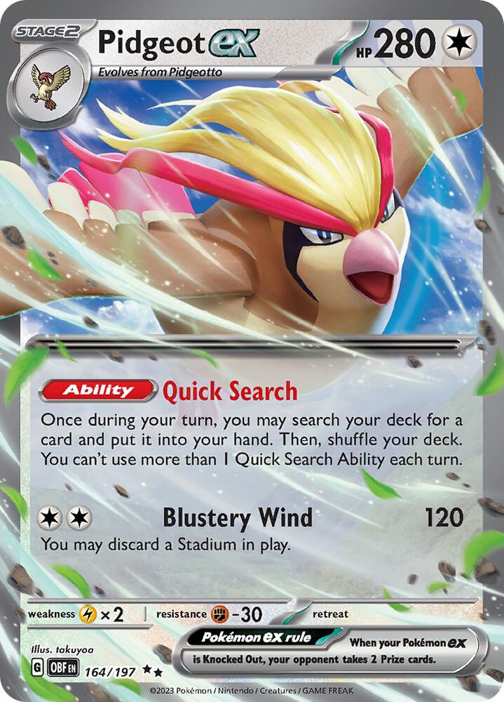 Pidgeot Ex #164/197 - Obsidian Flames